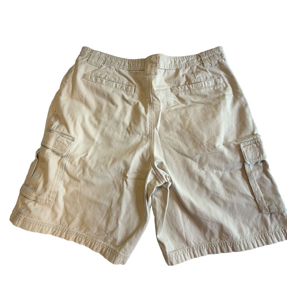 Faded Glory Mens 36 Hiking Cargo Shorts Beige Sidewalk Khaki Workwear Outdoor